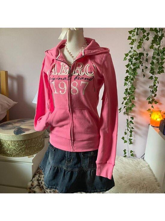 Aeropostale Tops - Aeropostale pink zip up hoodie